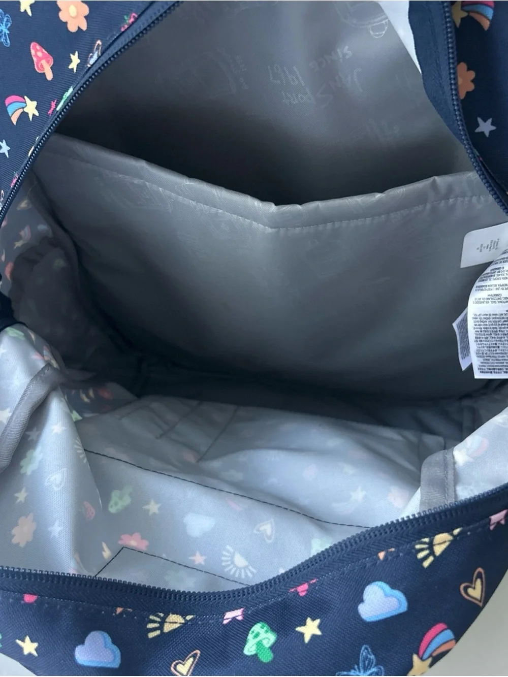 17” JanSport Kids' Navy Rainbow Icons Electric Backpack Like New WOT - Picture 7 of 16